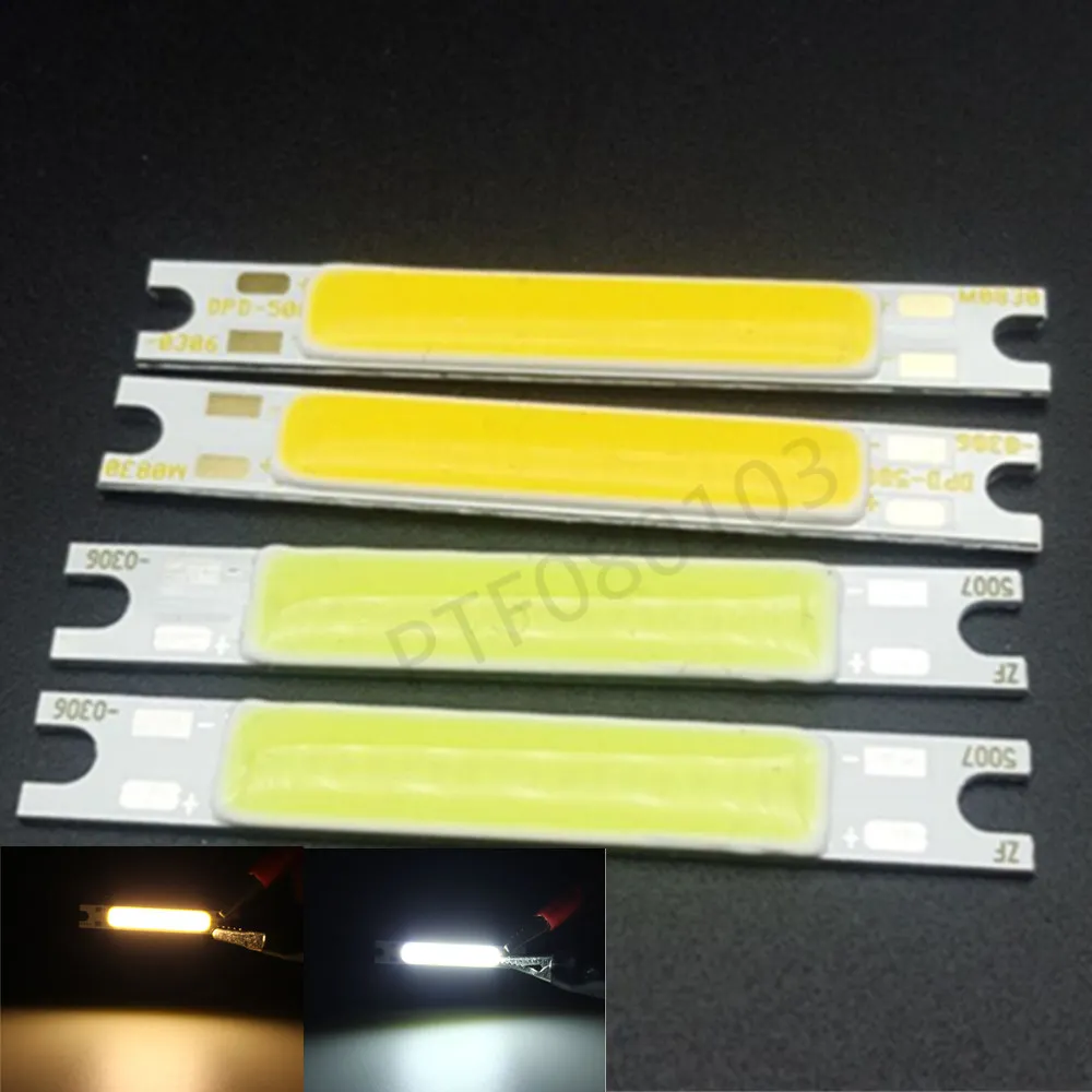 

Светодиодная лента Warml холодного белого света 3 Вт, 50x7 мм, COB, 10 шт./партия, чип на плате, источник света для настенных настольных ламп, 9 В постоянного тока, 11 в