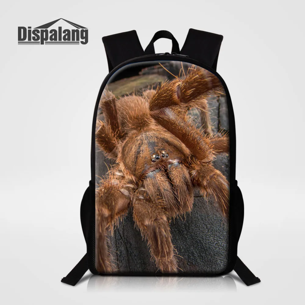 

Dispalang Spider Large Women Men Backpack Cool Boys School Bag for Teenage Animal Print Mochila Kids Bagpack Casual Shoulder Bag