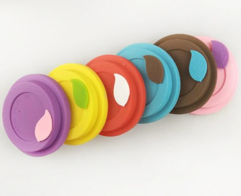 

100pcs/lot Leaves Silicone Cup Lid Leaf Seal Dust-proof Cover For Glass Ceramic Plastic Mug