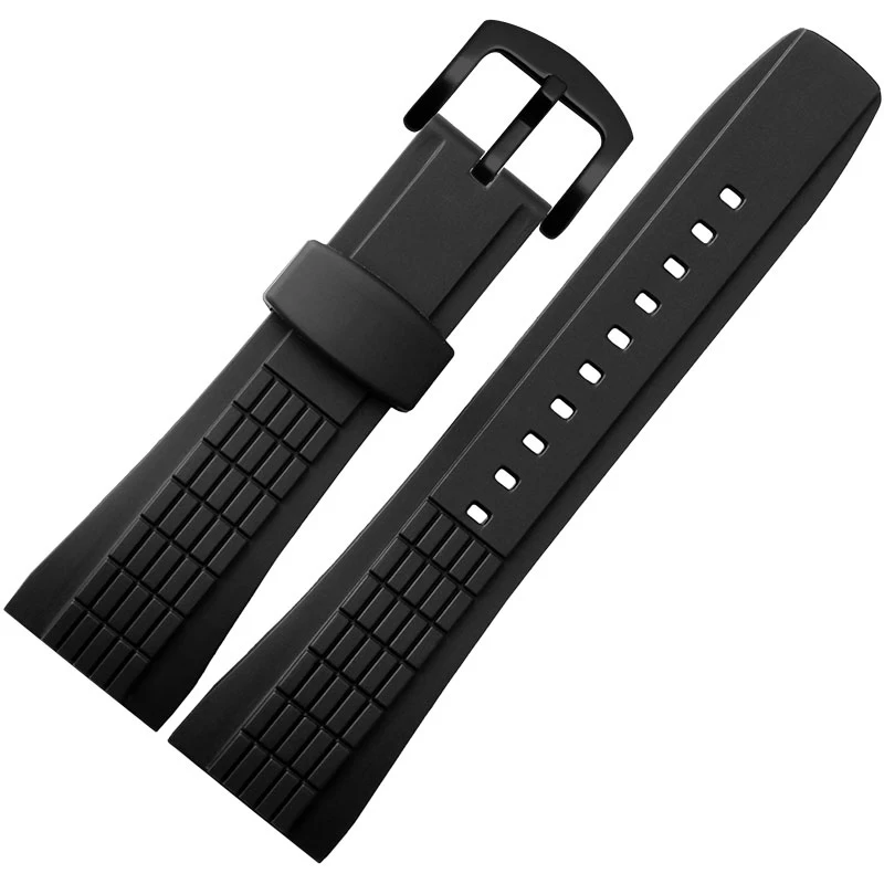 26mm New High Quality rubber strap  Black Diving Silicone Watchbands  fit Seiko SNAE17 SRH013 SPC007J1 SPC007/SRH006