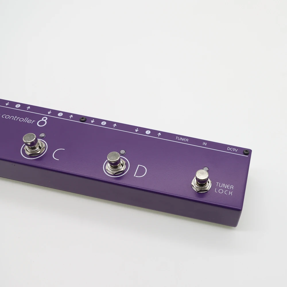 MOEN Guitar Effect Pedal Commander Effects Loop System Guitar Pedal Support 8 Loops 12 Recall Presets Tuner Connection Purple