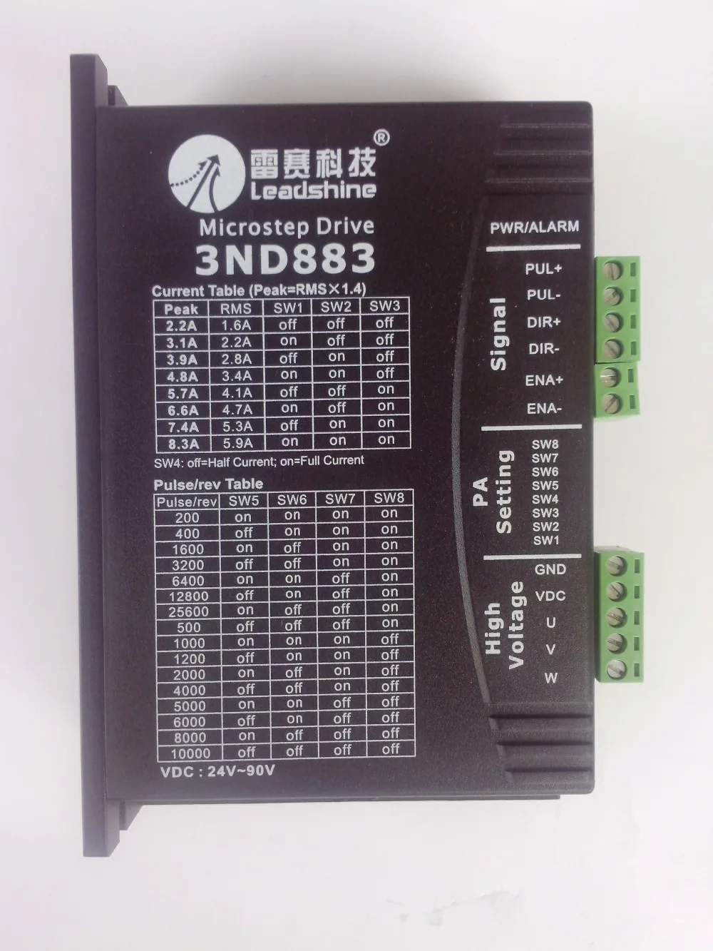 3ND883 Leadshine  3-phase Classic Analog Stepper Motor Drive DC18-80V 2.1-8.3A New Motor Driver