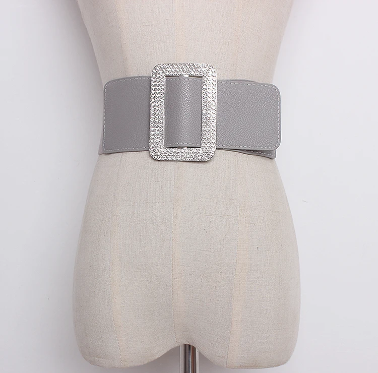 Women's runway fashion elastic pu leather Cummerbunds female Dress Corsets Waistband Belts bow decoration wide belt R1301