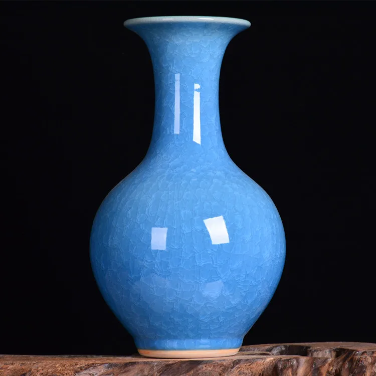 

Jingdezhen ceramics high-end antique kiln crackle glaze vase borneol pomegranate Home Furnishing living room decoration