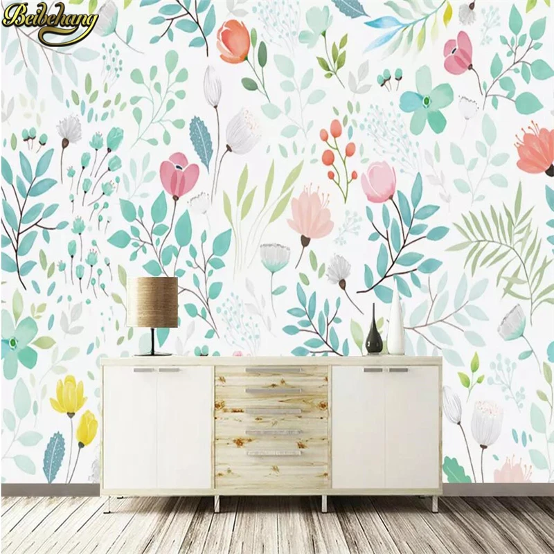 beibehang Custom photo 3D wallpaper for walls 3 d Nordic hand-painted European floral TV background bedroom wall paper flooring