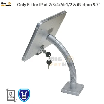 tablet Security Gooseneck Tabletop Wall Mount holder anti-theft bracket with lock display stand for ipad 2 3 4 Air1 2 Pro 9.7