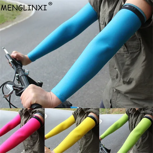Imagen 2 del producto 1 par de manguitos para ciclismo, calentadores de brazos para verano, bicicleta, correr, baloncesto, voleibol, protección UV, calentadores de brazos