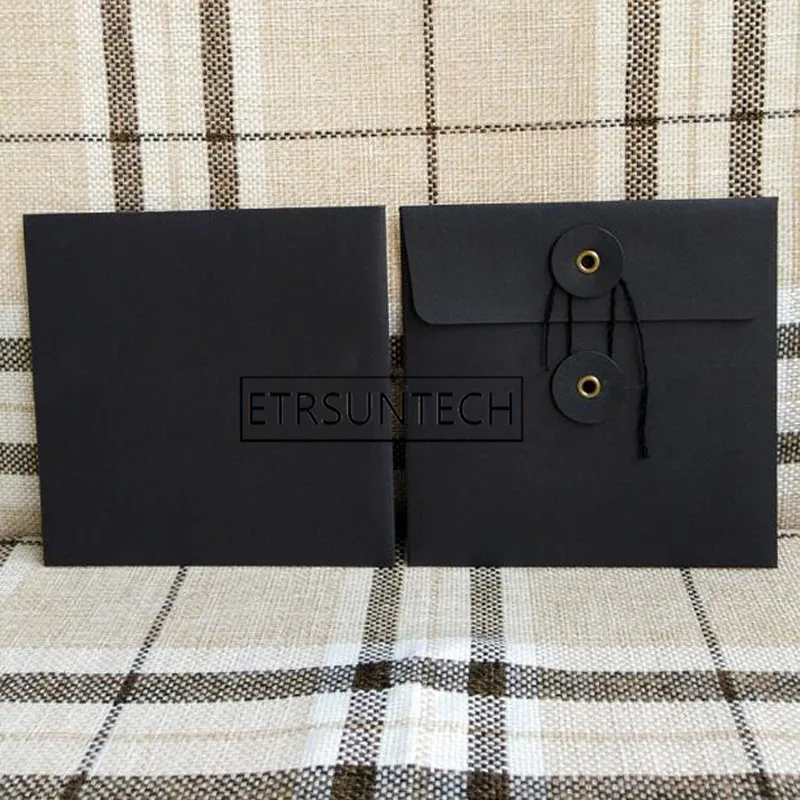 500pcs Kraft Paper Bag CD DVD Packing Wrapping Sleeves Envelopes Packaging Holder Cover Durable Brown Black White