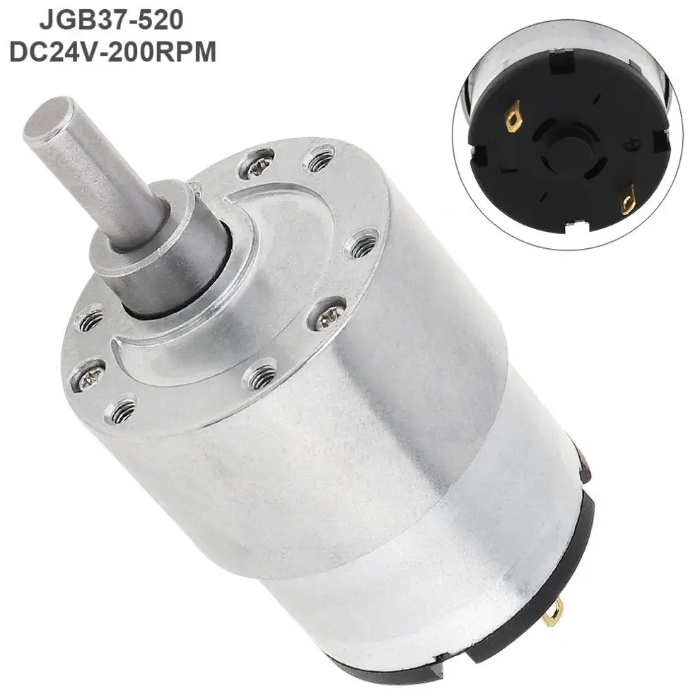 37GB-520  DC24V 200RPM Mini Reducer Motor with Metal Gear and High Torque for Smart Toilet / Robot