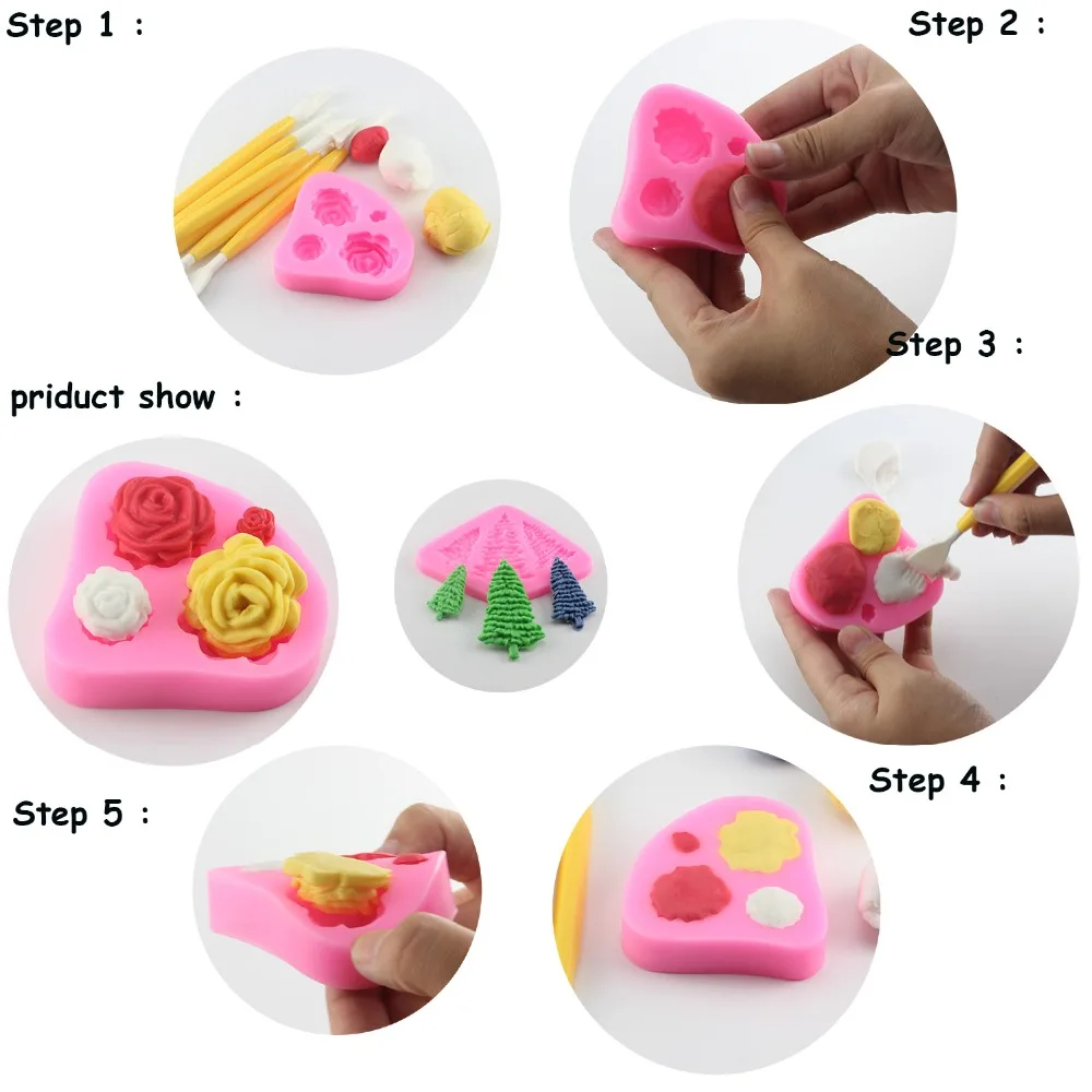 DIY Sugar Craft Seaweed Silicone Mold Sea Coral Cake Border Fondant Cake Decorating Tools Cupcake Candy Chocolate Gumpaste Molds