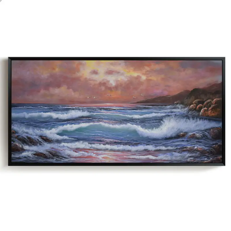 

Hand Painted Oil Painting Canvas Abstract Seascape Wall Art Living Room Decor Picture Modern Paintings