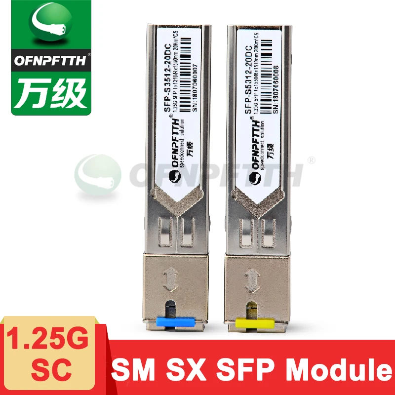 1.25G BIDI SC SFP Transceiver Module 20KM 1310nm/1550nm with DDM