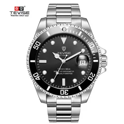 2019 relogio tevise Marke Business Herren mechanische Stahl uhren automatische wasserdichte Armbanduhren mit Automatik aufzug Uhr hombre