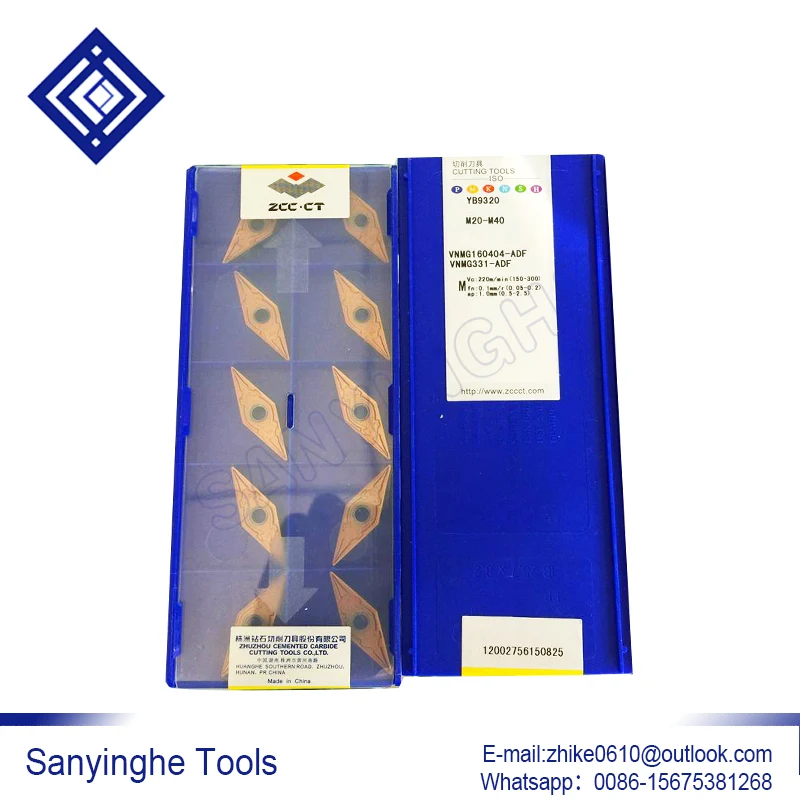 10 шт./лот VNMG160404-ADF YB9320 карбидные Токарные Вставки cnc для нержавеющей стали