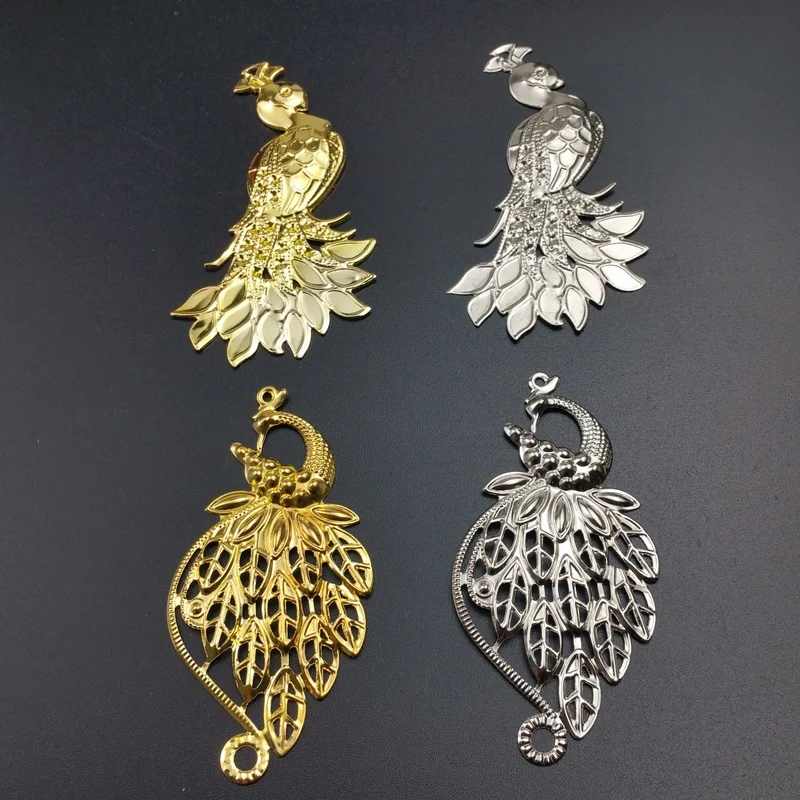 

20Pcs Filigree Phoenix Wraps Flower Metal Crafts Gift Decoration DIY Findings cosplay accessories