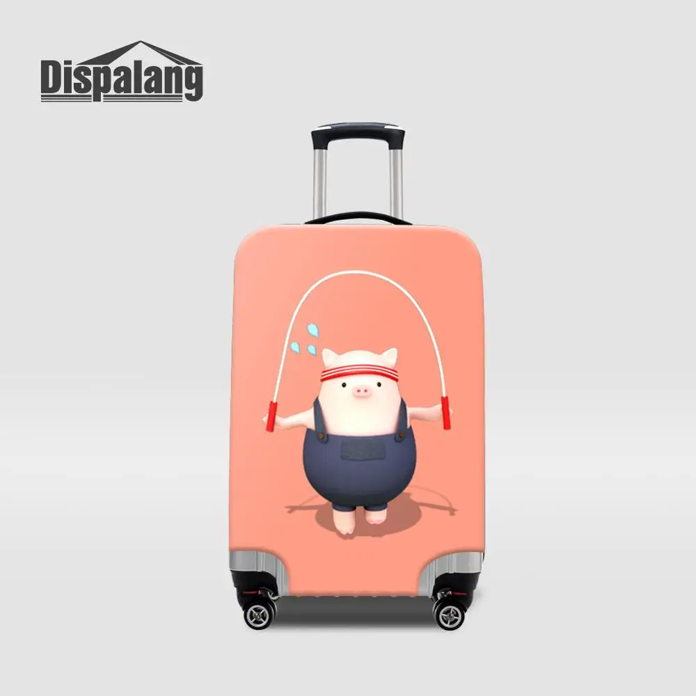 Cute Pig Cartoon Luggage Protective Cover For Children Piggy Waterproof Suitcase Covers For 18-32 Inch Women Travel Accessories