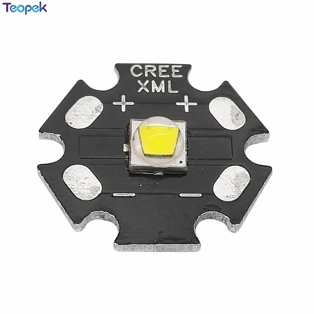 5pcs XM-L2 XML2 T6 10W Neutral White 4000-4500K LED Emitter Beaad Light for flashlight on 12mm 14mm 16mm 20mm PCB