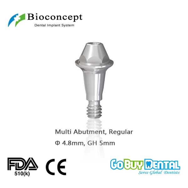 

Bioconcept Hexagon Regular Multi abutment φ4.8mm, Straight, gingival height 5mm(337110)