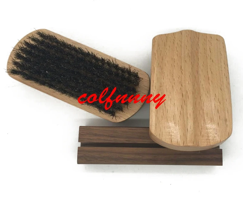 500pcs/lot Fast Shipping Customized Natural Round Beech Wood Wild Boar Bristles Beard Brush  Size:6.5*3.6cm