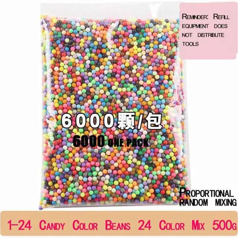 6000 stks/set DIY Waternevel Magic Kralen Handleiding 3D beads 5mm Hama Kralen 500g Groothandel beads kralen