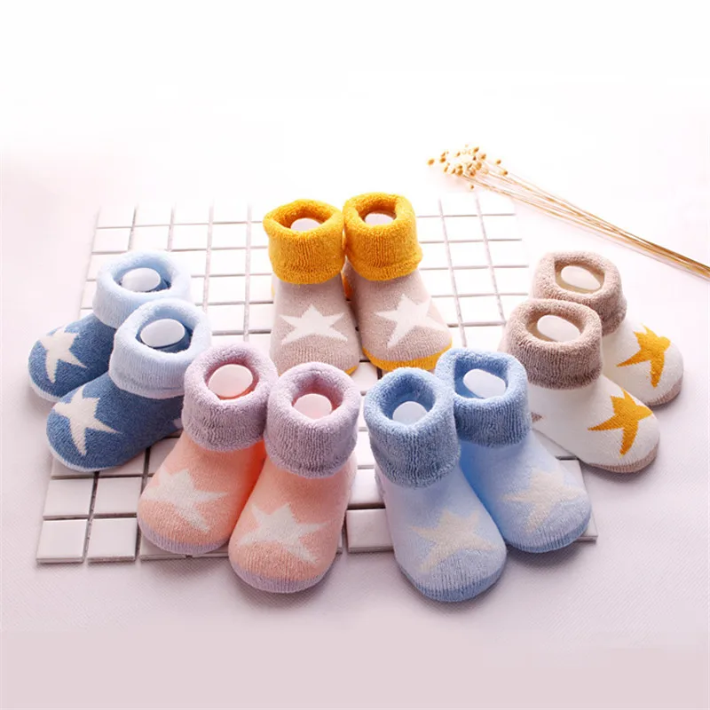 3 Pair Uinisex baby socks Spring Autumn terry socks warm toddler boy/girls floor socks infant clothing accessories 0-24m