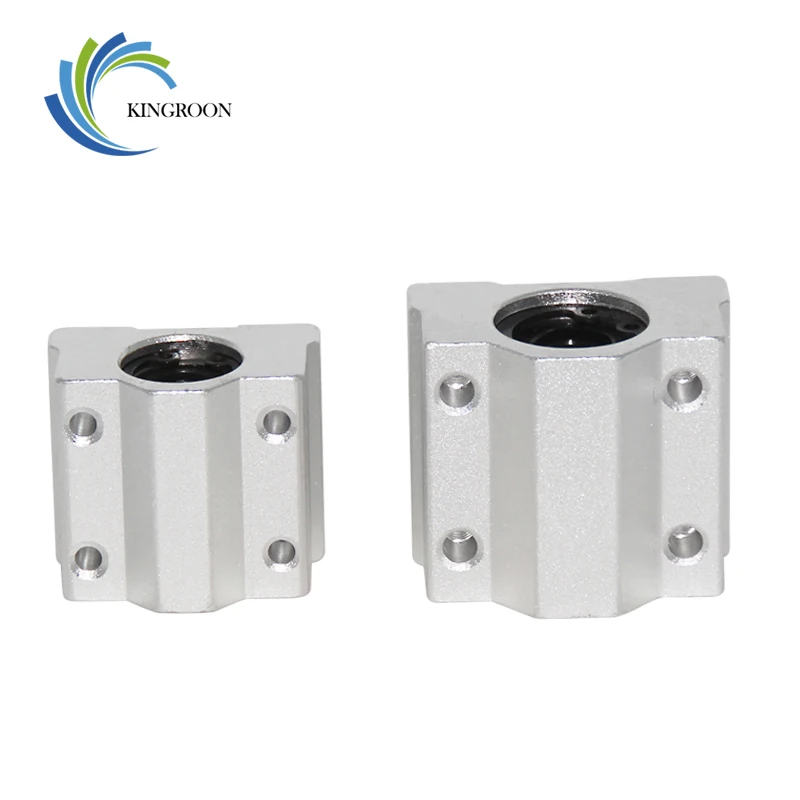 4pcs SC6UU SC8UU SC10UU SC12UU SC16UU SCS20UU Linear Ball Bearings Aluminium Slide Bushing Block For Linear Guild Rail Shaft