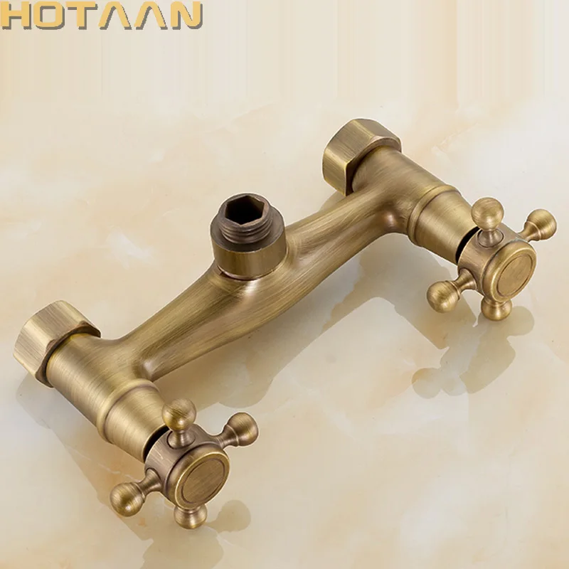 . Antique Brass Bathroom Bath Wall Mounted Hand Held Shower Head Kit Shower Faucet Sets YT-5346-P