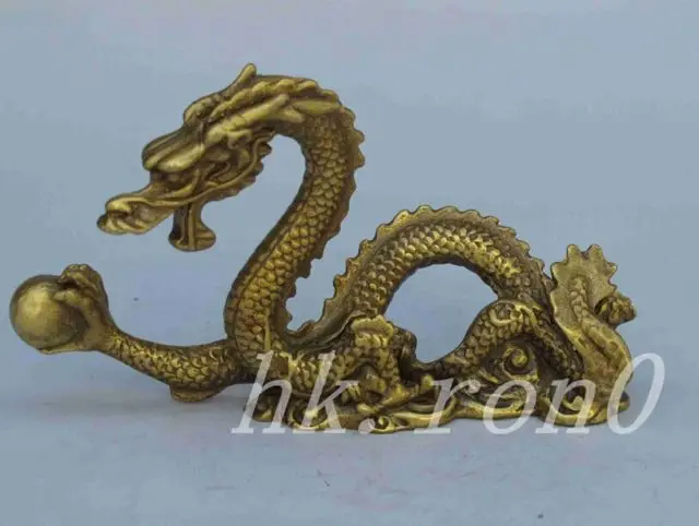 

Copper Brass craft Exquisite Chinese Classical myth of brass dragon zodiac animal statue