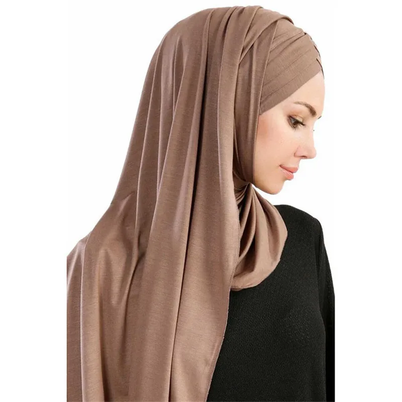 2020 muslim jersey instant hijab scarf for women femme musulman ready to wear hijabs underscarf cap and headscarf two in one