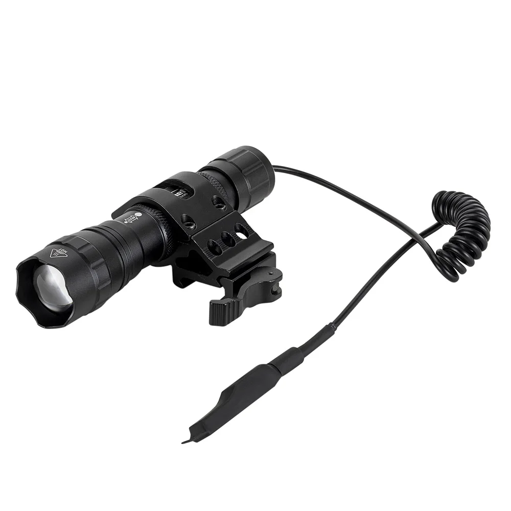 AloneFire tk503 Tactical IR Led Hunting Light Zoomable Infrared Radiation Night Vision Flashlight+20mm Rail Scope Mount