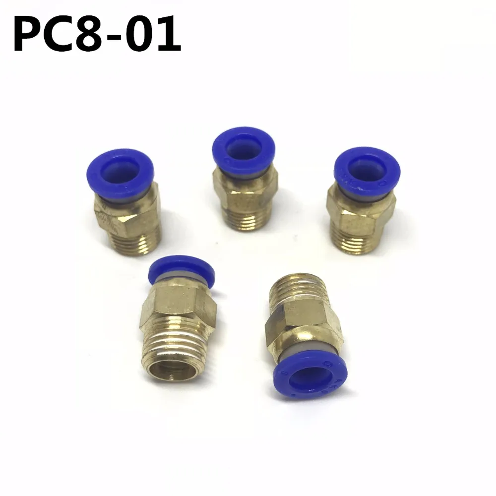 

100PCS PC8-01 PC8-1 Pneumatic fitting push in quick connector fittings