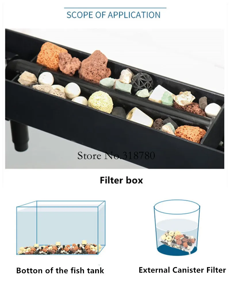 Aquarium Filter Media for Fish Tank, Activated Carbon, Ceramic Rings, Bio Balls, Water Filter Material, Aquarium Accessories