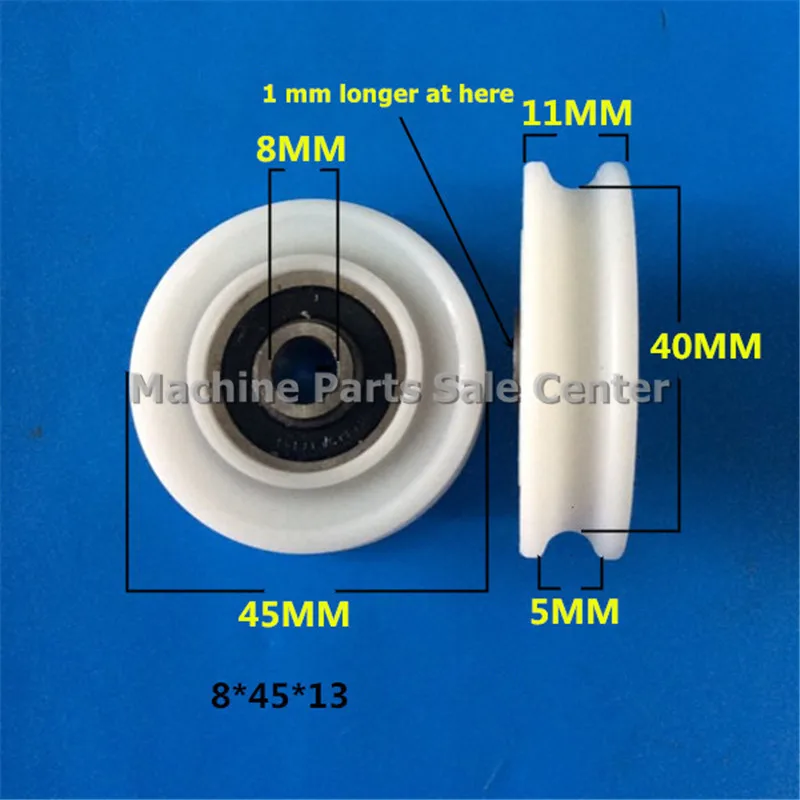 SWMAKER 8*45*13-5mm U type plastic nylon package pulley with bearing 625 for 3D printer  flat Flat roller wheel