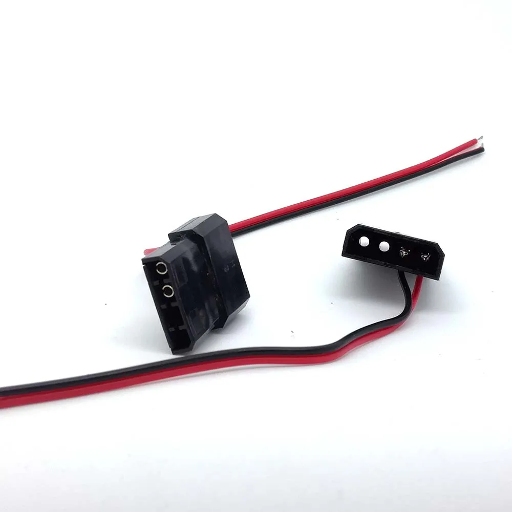 NEW 4 PIN Molex to 2 pin Welding cord DC Power cable 12V/3A for LED SMD PC box  pc