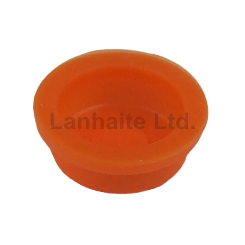 12mm(D) x 5.5mm(H) Silicone Tailcaps for LED Flashlight - Orange(10pcs)