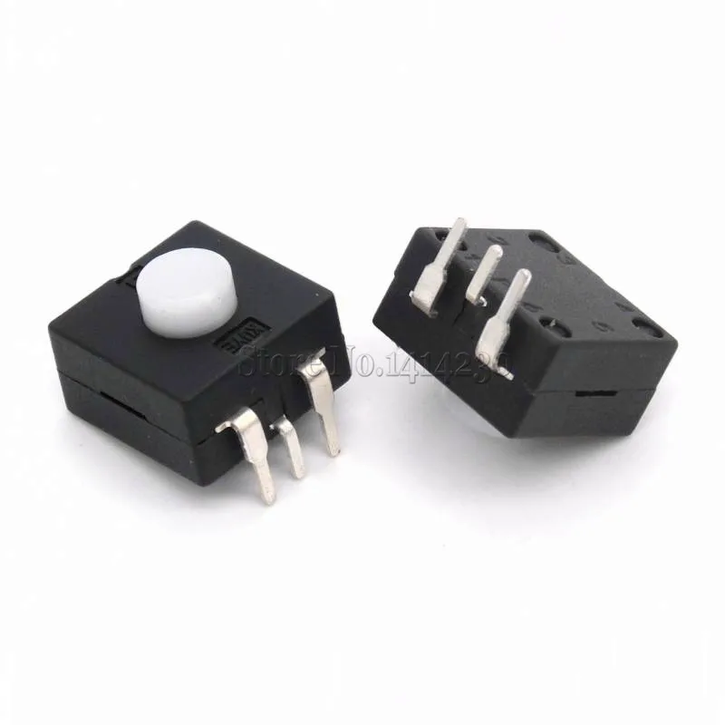 10PCS Flashlight Switch YY-1212-213YB Push Button Switch ON-ON-OFF