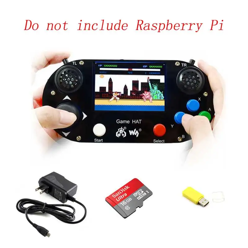 

Raspberry Pi 3B+ Game LCD 3.5inch HDMI LCD Gamepad on board for Raspberry Pi 4B/ 2B zero w RetroPie with Case 16 SD card