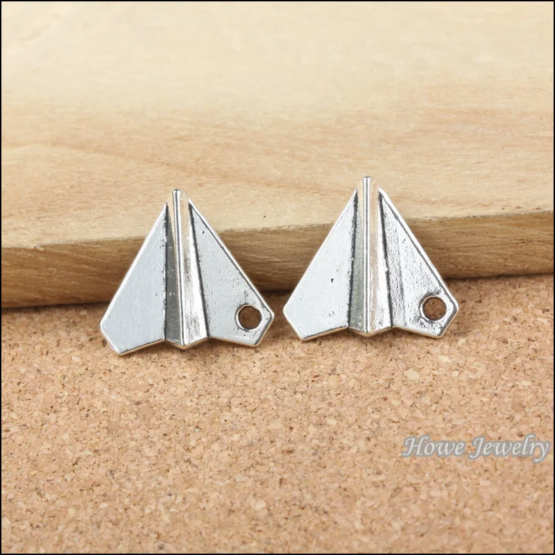 

70 pcs Vintage Charms Paper Airplane Pendant Antique silver Fit Bracelets Necklace DIY Metal Jewelry Making 20135