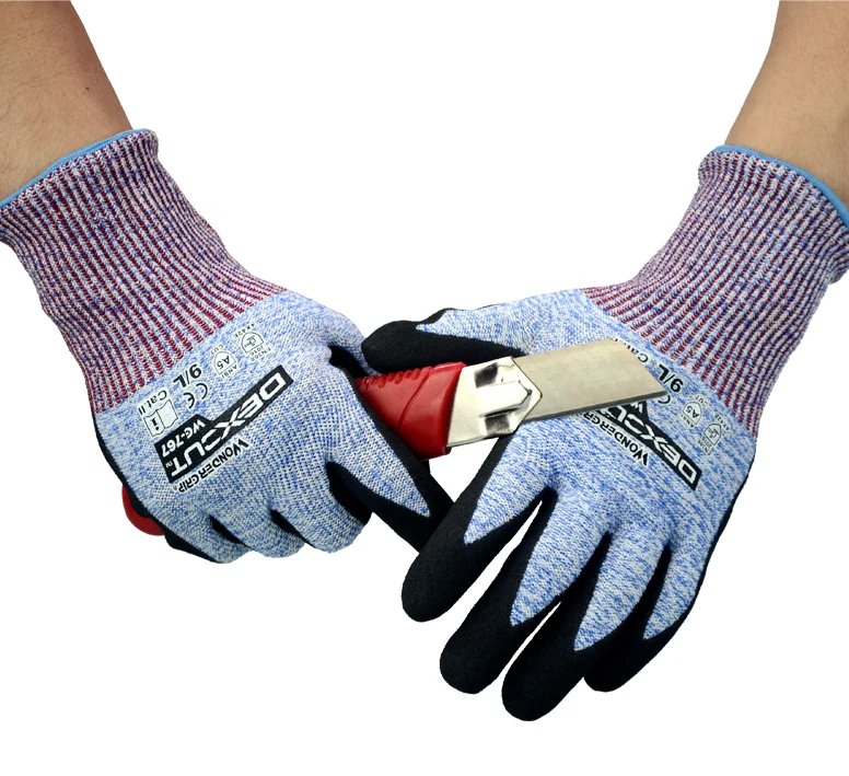 Cut Resistant Safety Gloves Cut Proof HPPE Labor Gloves ANSI A5 Anti Cut Work Gloves