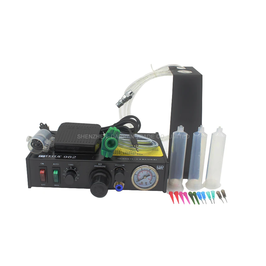 Semi-Automatic Fluid Dispensing Machine Glue Dispenser Epoxy Resin Glue  Solder Paste Liquid Dispensing Controller FT-982