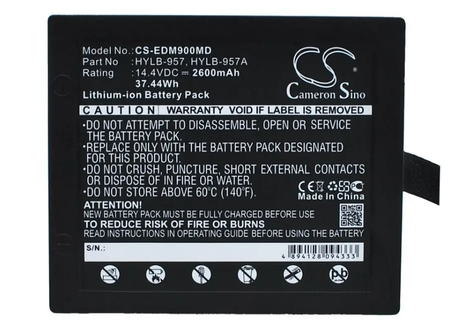 

Cameron Sino 2600mah battery for EDAN M8A M9 M9B for OMRON HBP-3100 HYLB-957 HYLB-957A Medical Battery