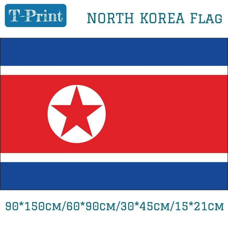 North Korea Flag 90*150cm/60*90cm/15*21cm 3x5ft Hanging Flag   Car Flag For National Day / Event / Office