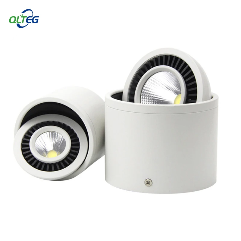 

QLTEG Surface Mounted LED Spot Lights 360 Degree Rotation LED Downlights 5W 7W 9W 15W COB Downlights AC85-265V LED Ceiling Lamps