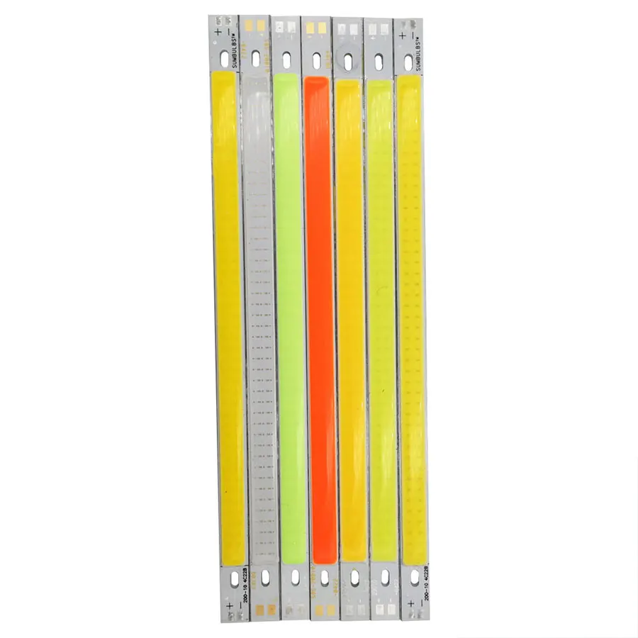 Big Promotion DC 12V LED COB Strip Bulb 1000LM 10W LED Bar Lights Lamp 200*10MM Warm Pure White Blue Red Green Yellow Lighting