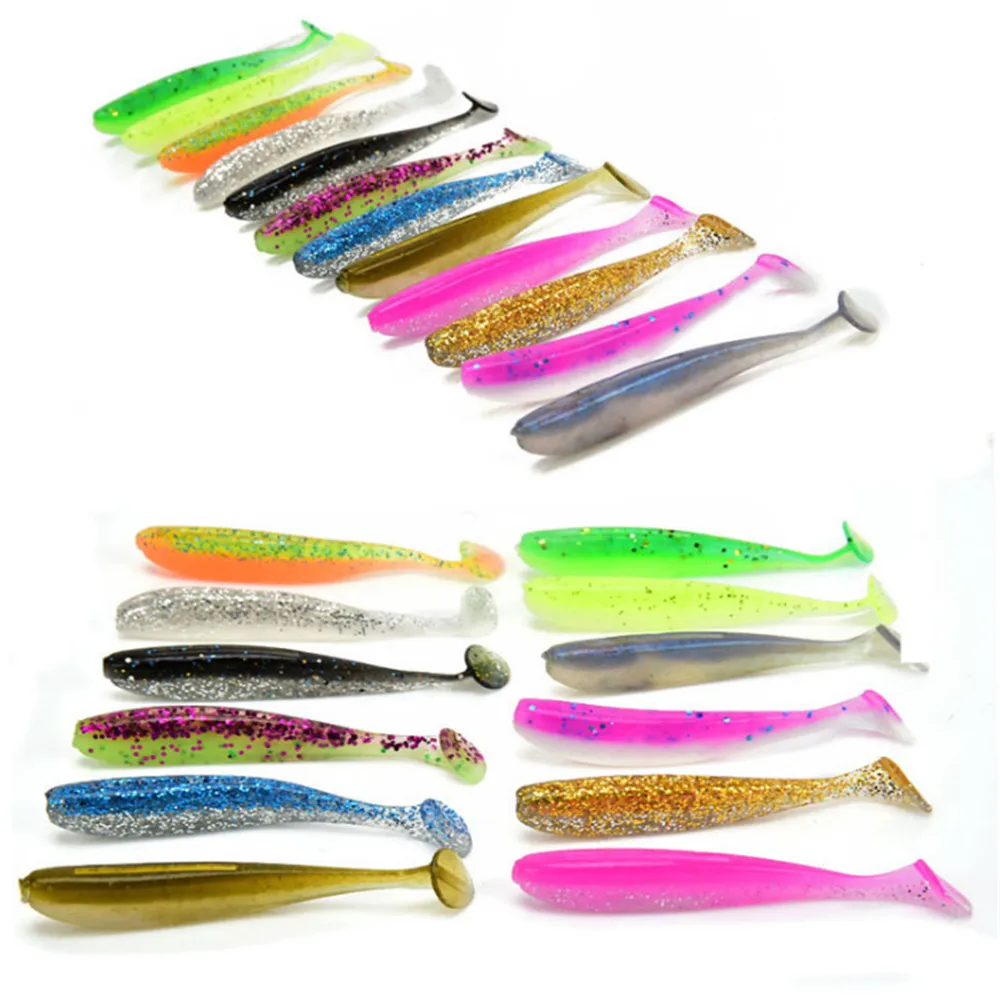 5Pcs/lot Easy Shiner Soft Fishing Lure 6cm 1.8g Isca Artificial Soft Bait Silicone Double Colors Carp Artificial Bait Swimbait