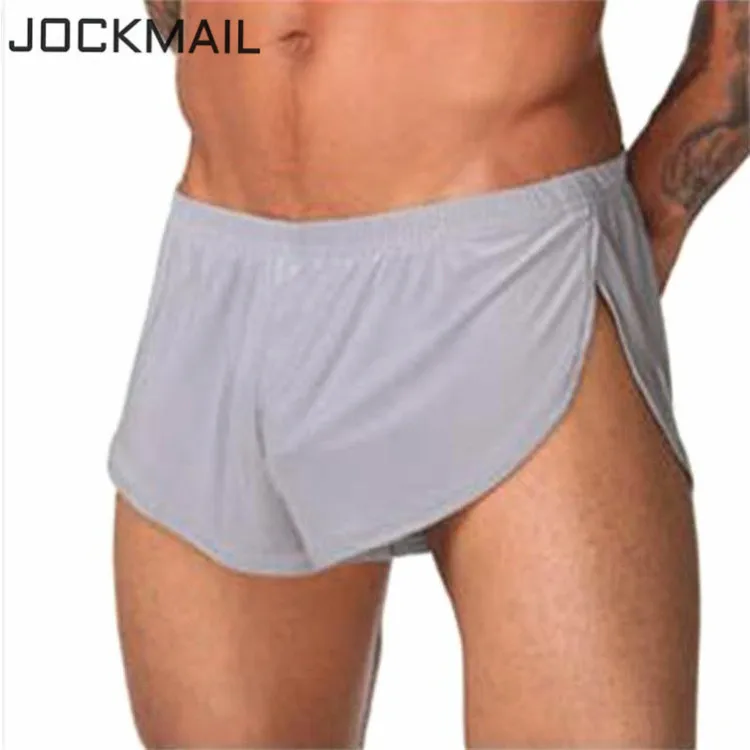 JOCKMAIL Brand Men\'s Sexy men underwear boxer shorts ice silk Lounge Men Trunks Home Sleepwear Underpants Gay Underwear panties