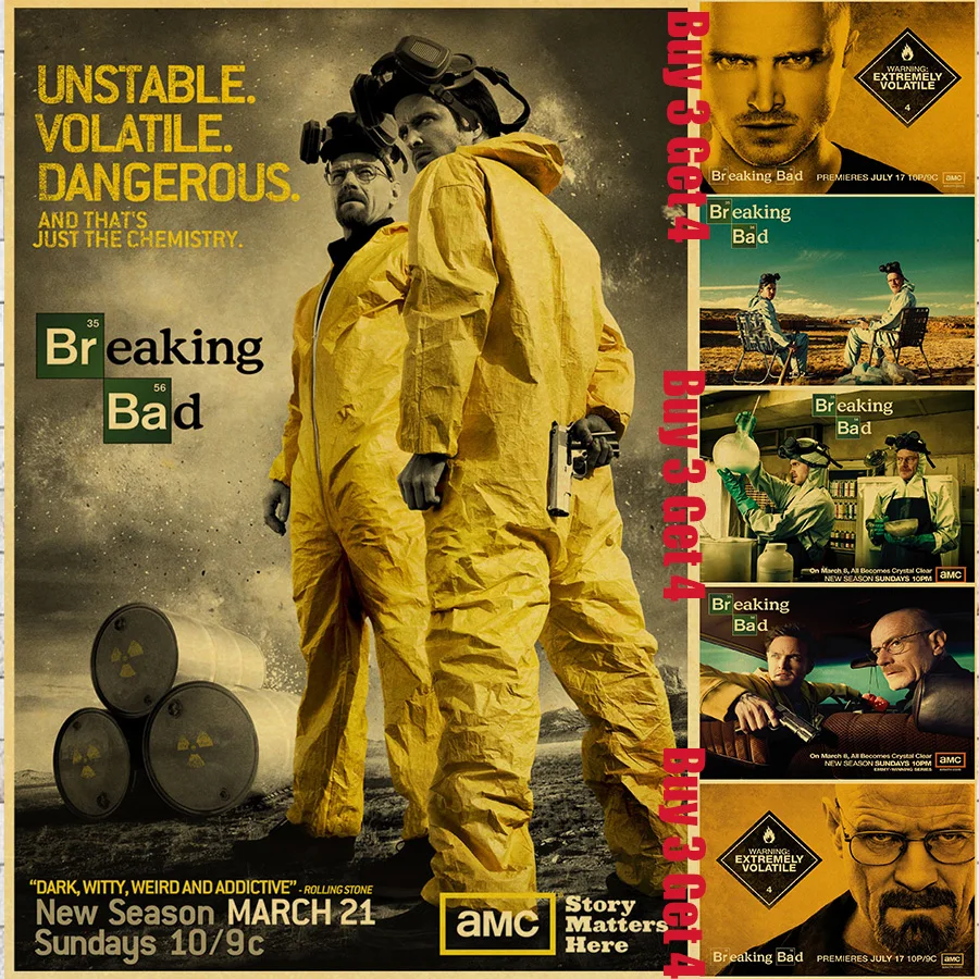 

Breaking Bad Poster Kraft paper Retro Poster High Quality Painting Wall Decoration