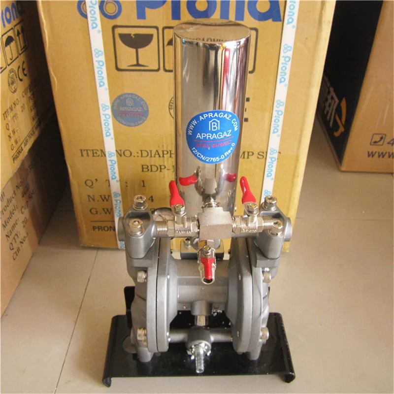 Prona BDP-12 هوائي مزدوج مضخة الحجاب الحاجز 1/4 "بوصة ، العلامة التجارية جديد 12L/PM alluminum مضخة
