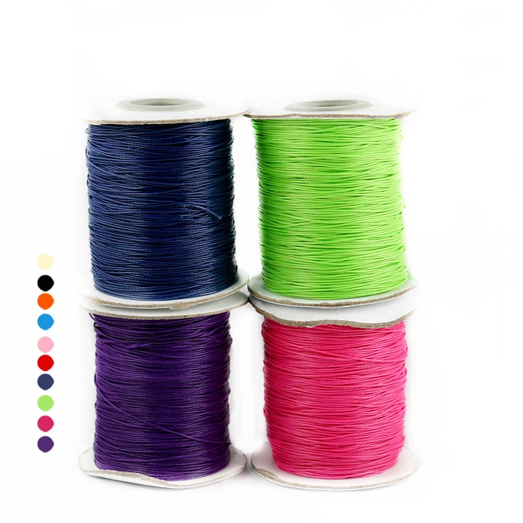 15 Colors 5Meter Waxed Cotton Cord 2mm Thread String Rope Spool Wire fit Beading Craft DIY Bracelet Necklaces Jewelry Findings