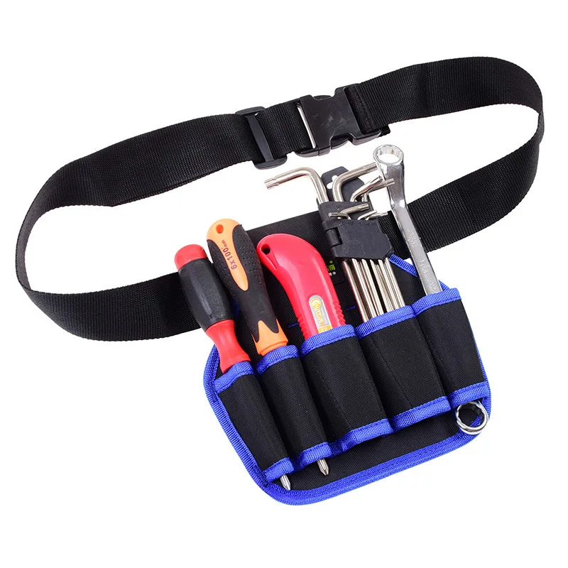 New Electrician Waist Tool Bag for Repairing Double Layer Oxford Cloth Hand Tool Pocket Storage Bag Weak Current Accessories